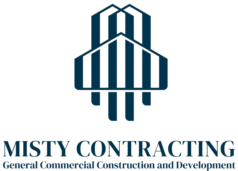 The Dark Blue Misty Contracting Logo